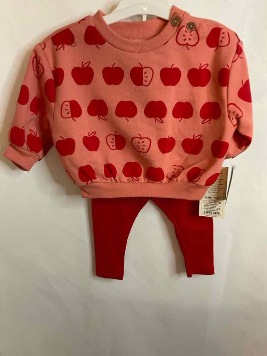 Cat and Jack (D) Red Infant Size 0-3 MO 2PC Casual