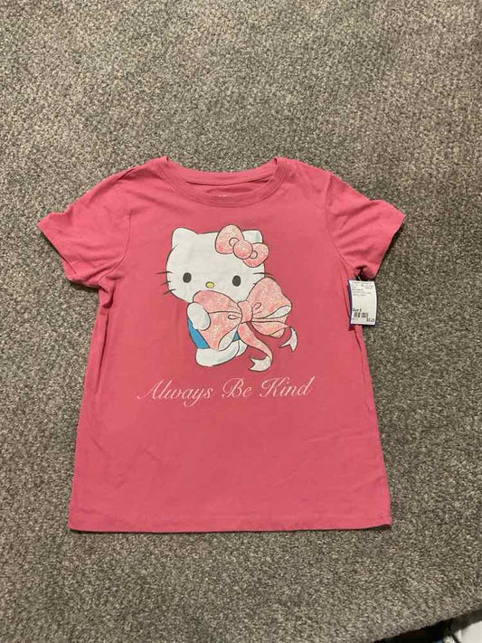 Hello Kitty (D) White Pink Youth Size 8 Girl's SSTop