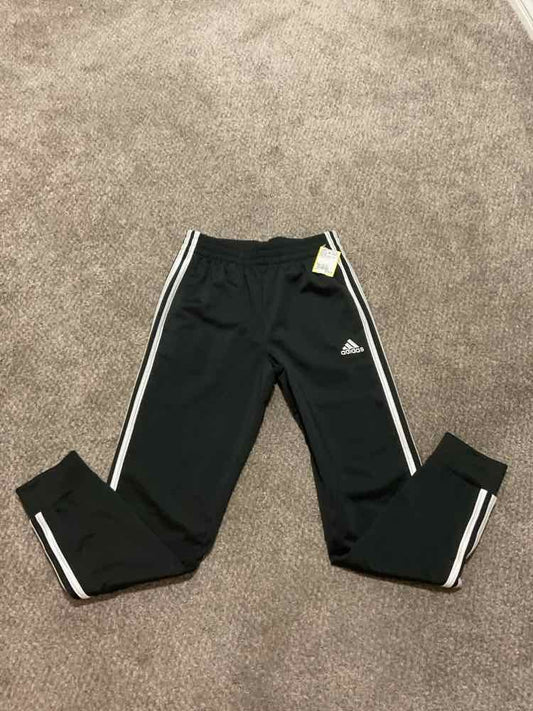 Adidas (B) White Black Youth Size 10-12 Boy's PantAthletic