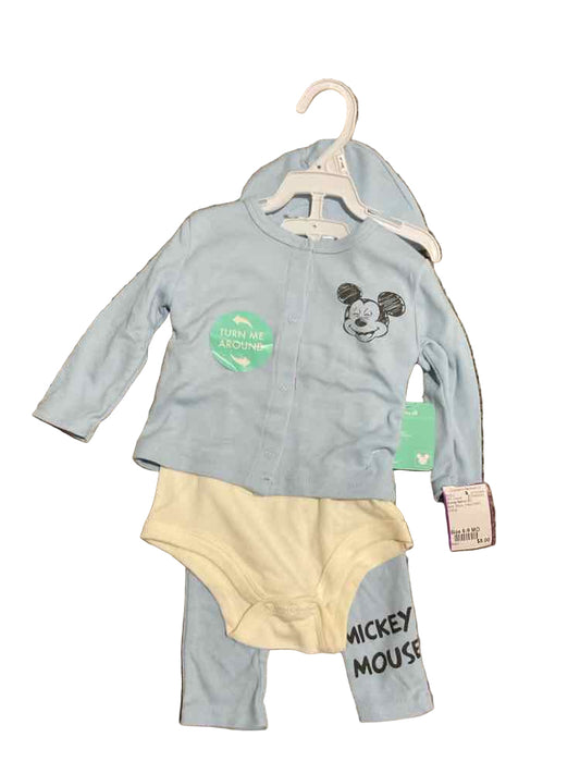 Disney Babies (C) Blue Infant Size 6-9 MO Boy's 3PC Casual