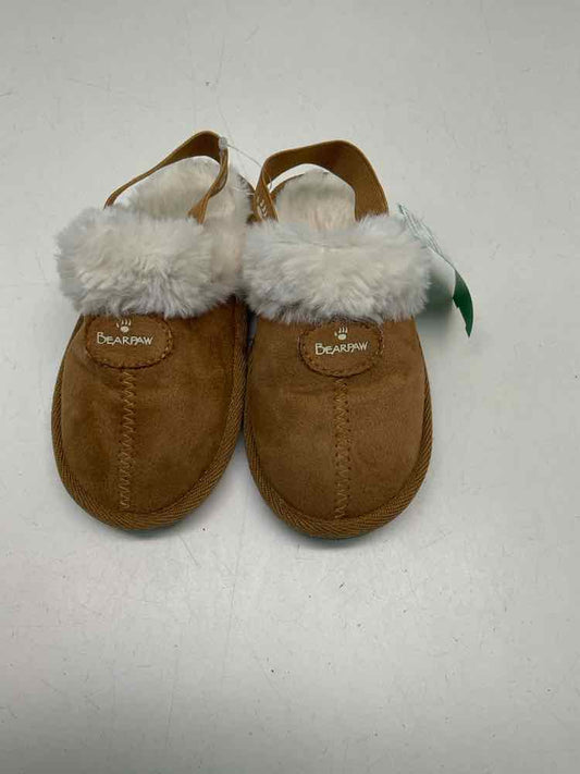 Bearpaw (AA) Brown White Toddler Shoe Size 8 (Toddler) Slippers