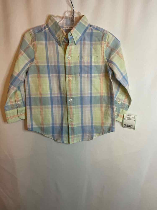 Janie and Jack (A) Plaid Infant Size 18-24 MO ButtondownLS
