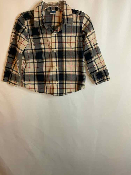 Old Navy (C) Plaid Infant Size 18-24 MO ButtondownLS