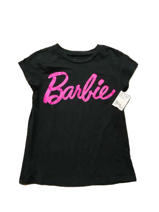 Barbie (D) Black Pink Youth Size 8 Girl's SSTop