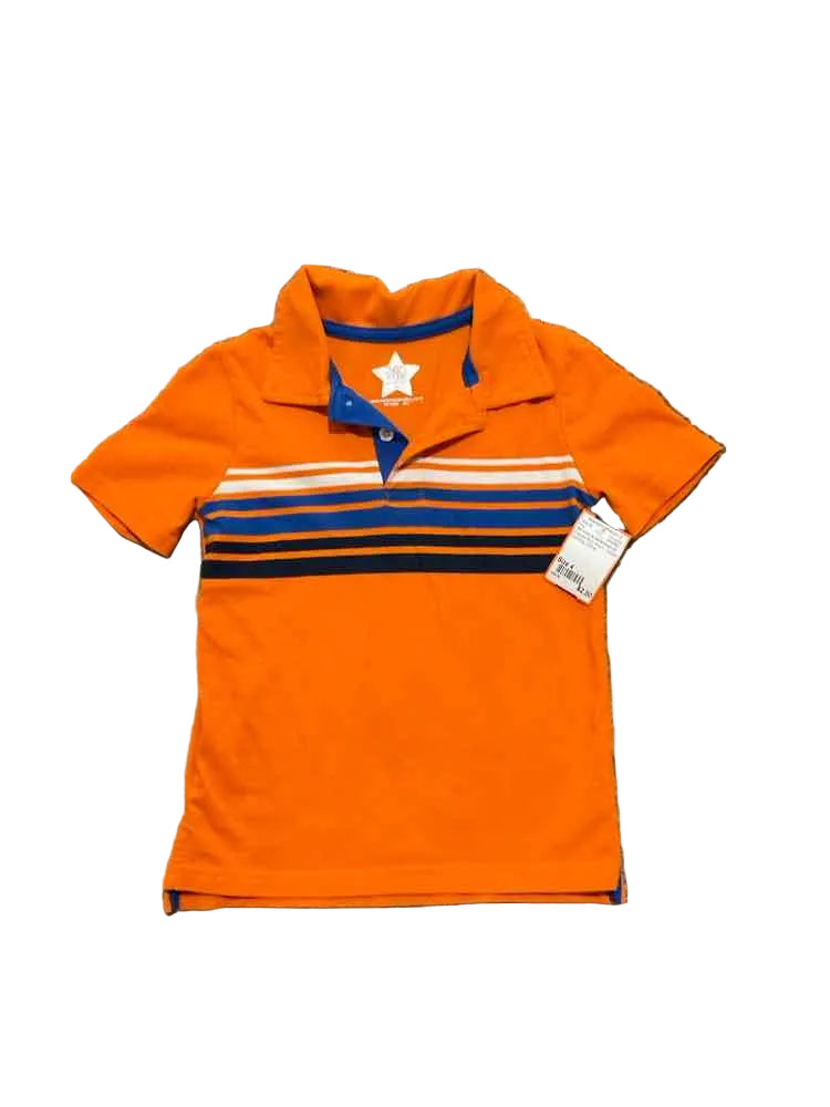 365 Kids by Garanimals (E) Orange Blue Toddler Size 4 Boy's Polo