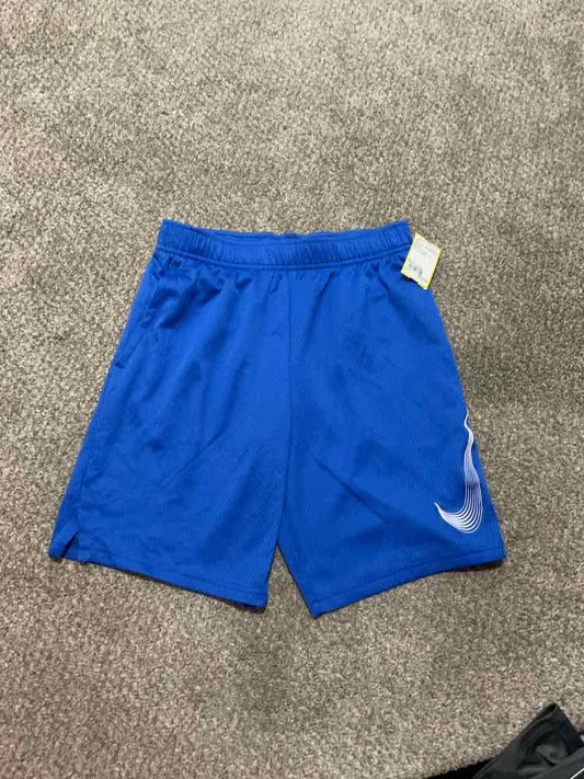 Nike (B) White Blue Youth Size Large Boy's 2PCAthleticShortSuit