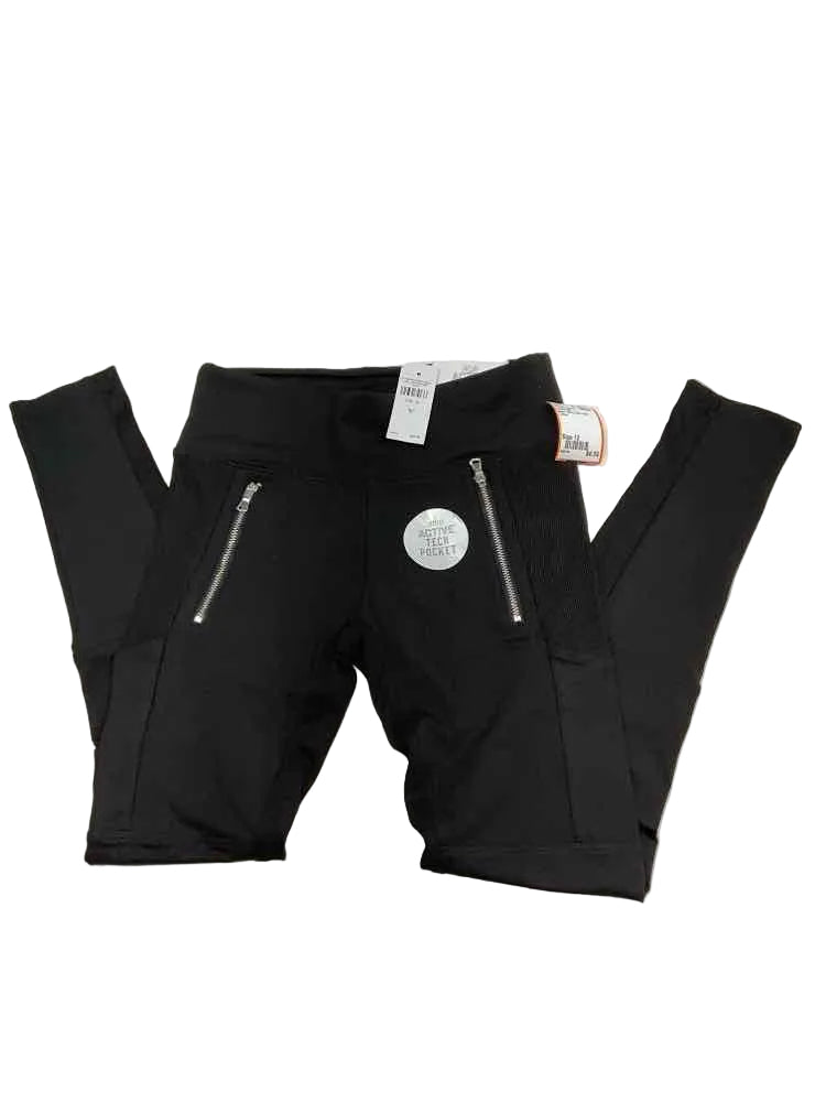 Justice (D) Black Youth Size 12 Girl's AthleticLeggings