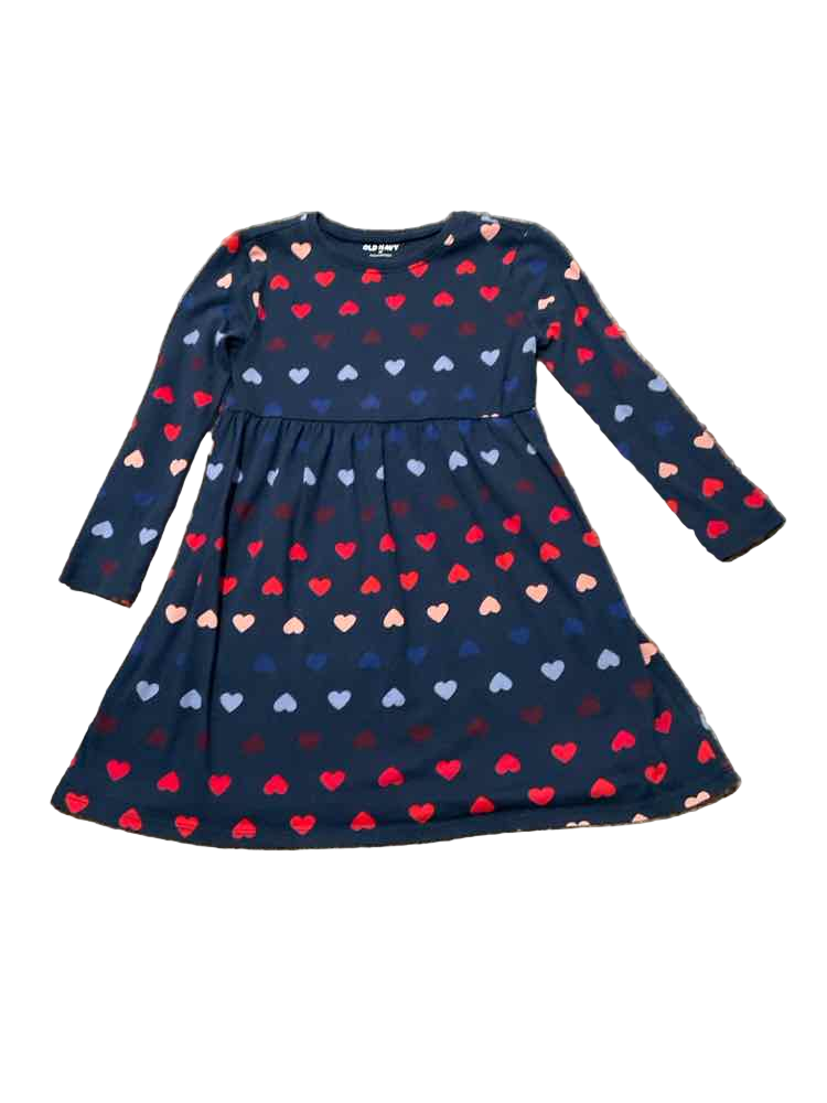 Old Navy (C) Hearts Toddler Size 5T Girl's CasualDress