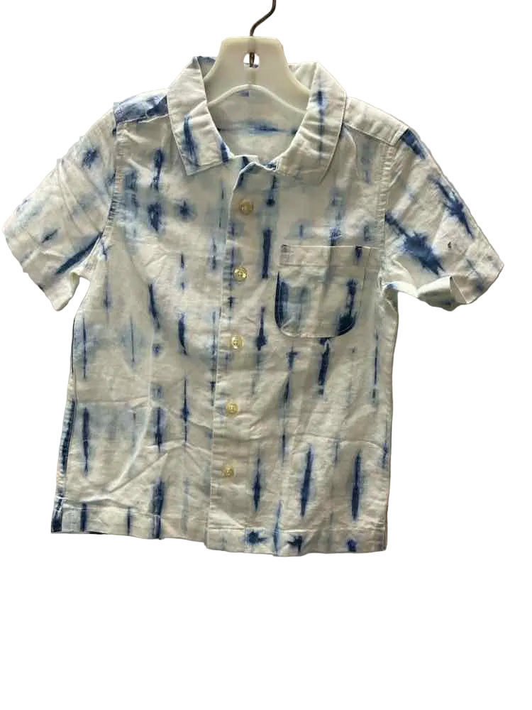 Baby Gap (B) White Blue Toddler Size 4 ButtondownSS