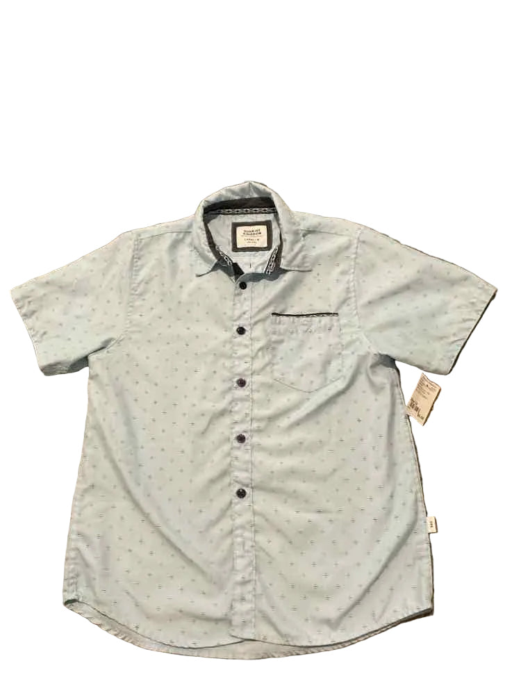 D Brand Blue Gray Youth Size 14 Boy's ButtondownSS