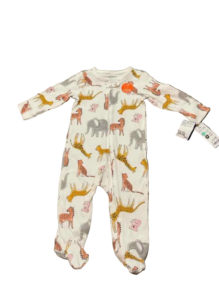 Carters (C) Animal Print Infant Size 9 MO Girl's 1PCSleepwear