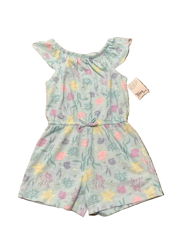 365 Kids by Garanimals (E) Ocean Toddler Size 5 Girl's CasualRomper