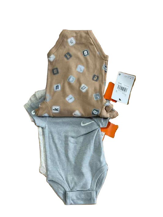 Nike (B) Gray Brown Boy's Best Onesie