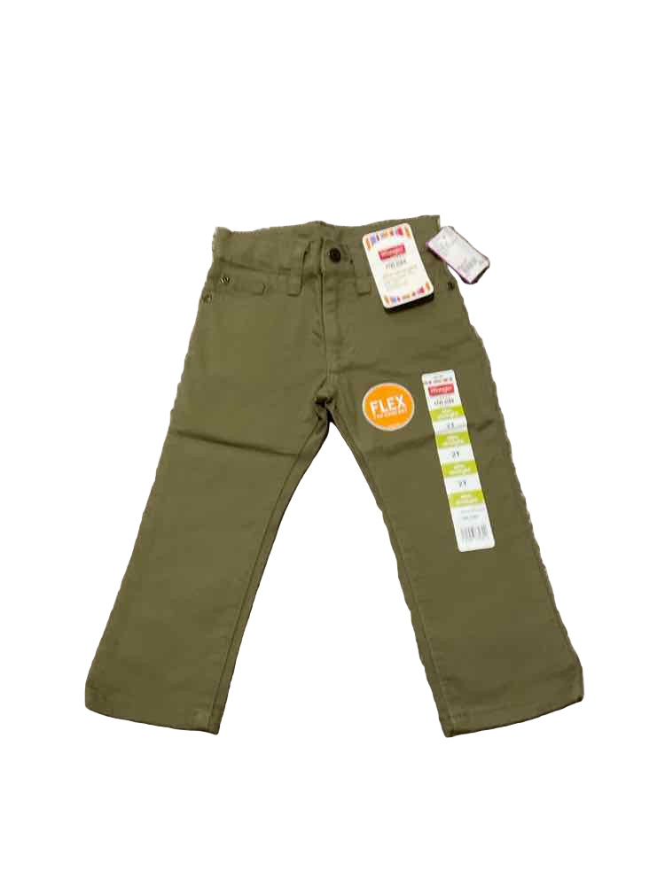 Wrangler (C) Olive Toddler Size 2T Boy's PantChino