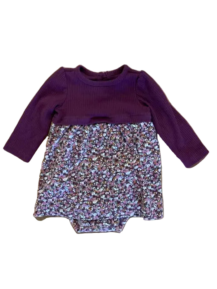 Carters (C) White Purple Infant Size 3 MO Girl's 1PC Casual