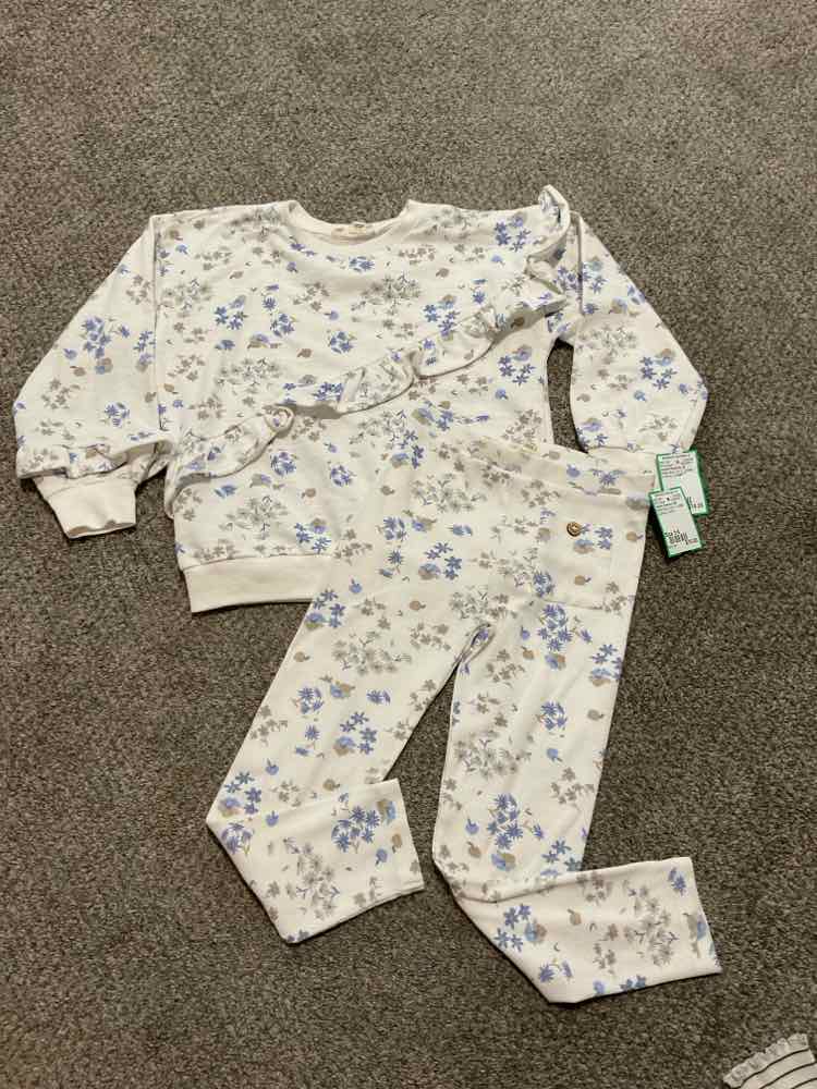 Jessica Simpson (B) White Blue Toddler Size 5-6 Girl's 2PCCasual