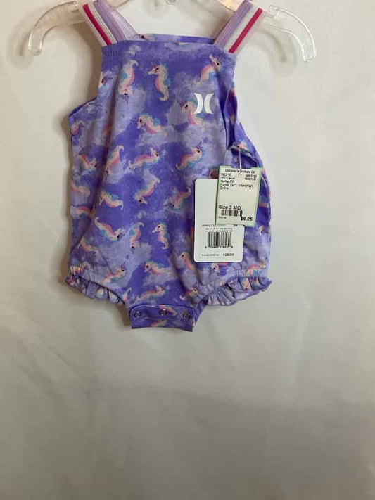 Hurley (C) Purple Infant Size 3 MO 1PC Casual