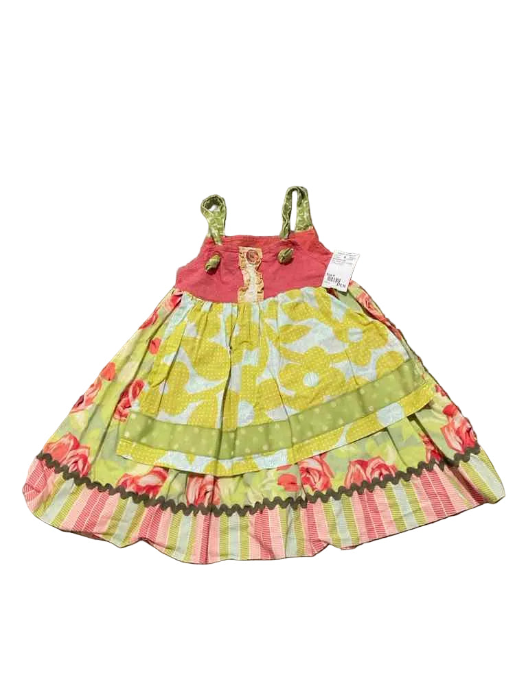 Matilda Jane (AA) Red Green Toddler Size 4 Girl's Sundress