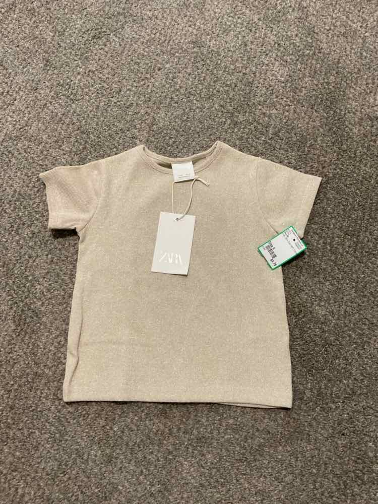 Zara (B) Gold Youth Size 6 Girl's SSTop