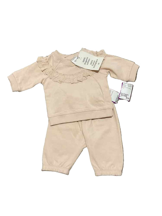 H & M (D) Tan Infant Size Preemie Girl's 2PC Casual