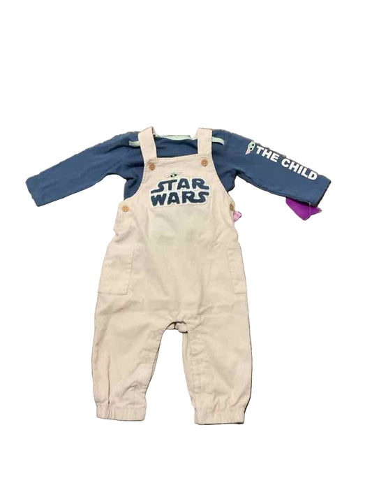 Star Wars Cream & Blue Infant Size 12 MO Boy's 2PC Casual