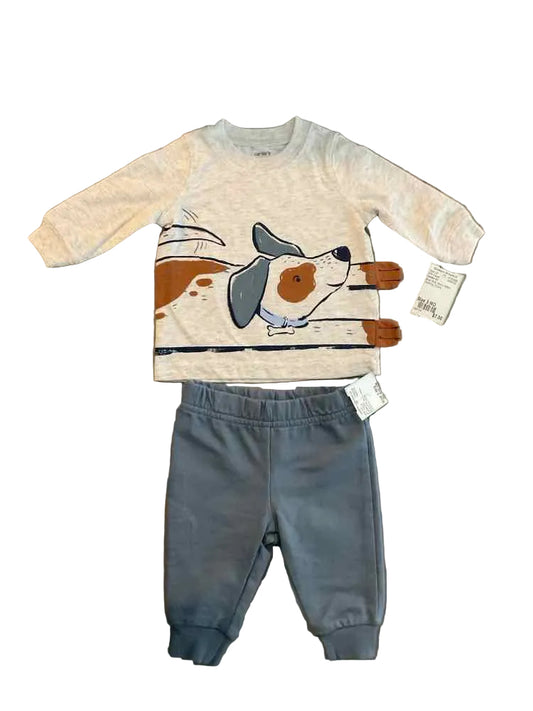Carters (C) Blue Gray Infant Size 3 MO Boy's 2PC Casual
