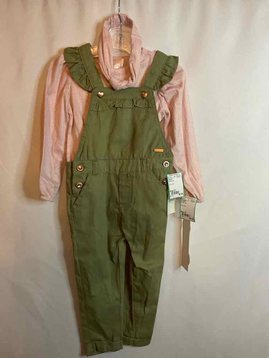 C Brand Green Pink Toddler Size 3T 2PCCasual