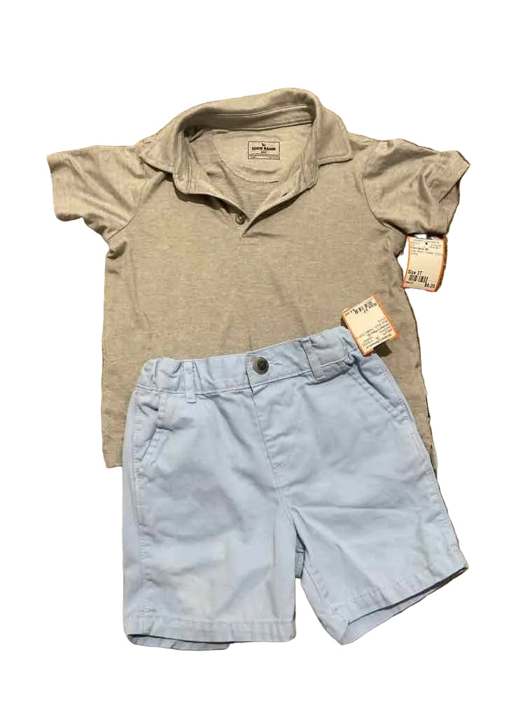 Eddie Bauer (B) Gray Toddler Size 3T Boy's Polo