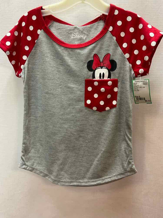 Disney (B) Red Gray Youth Size 6 SSTop