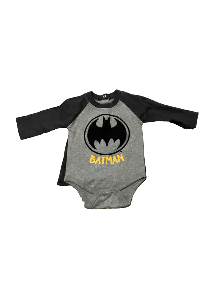 DC (B) Black Gray Infant Size 0-3 MO Boy's LSTop