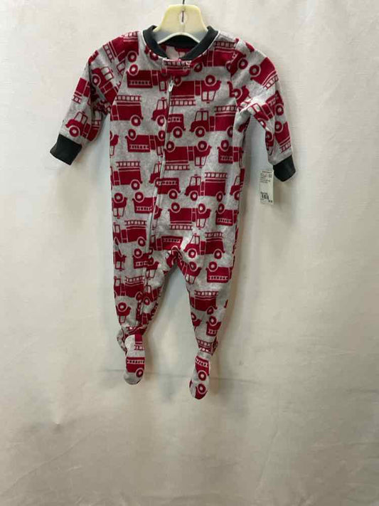 Carters (C) Red Gray Infant Size 6 MO 1PCSleepwear