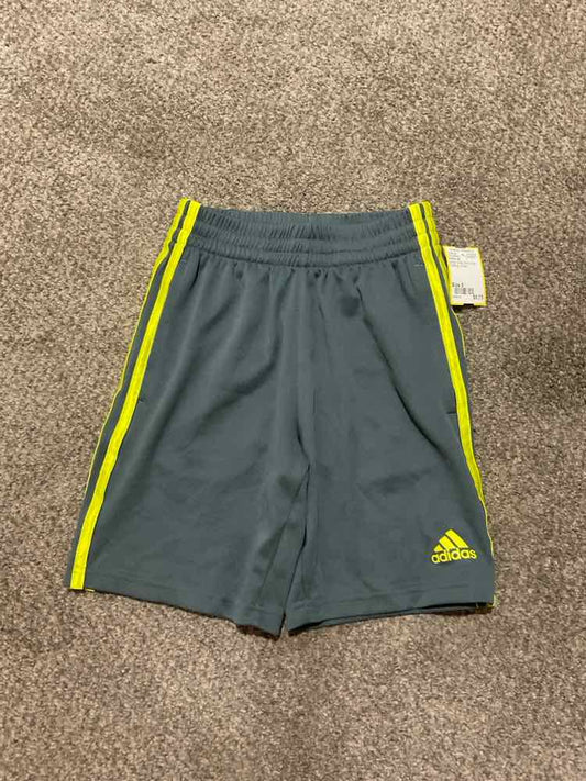 Adidas (B) Green Gray Youth Size 8 Boy's ShortAthletic