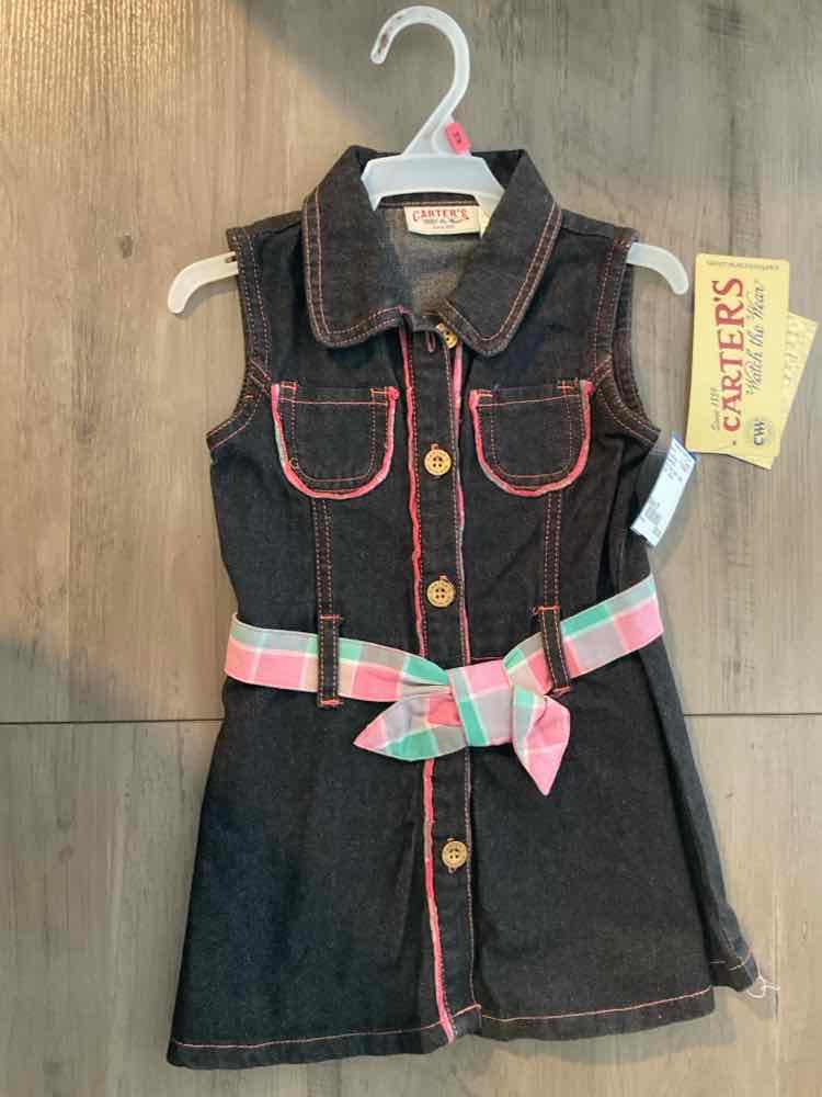 Carters (C) Pink Gray Toddler Size 3T Girl's CasualDress