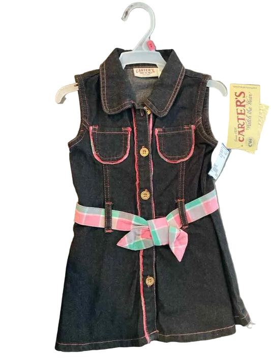 Carters (C) Pink Gray Toddler Size 3T Girl's CasualDress