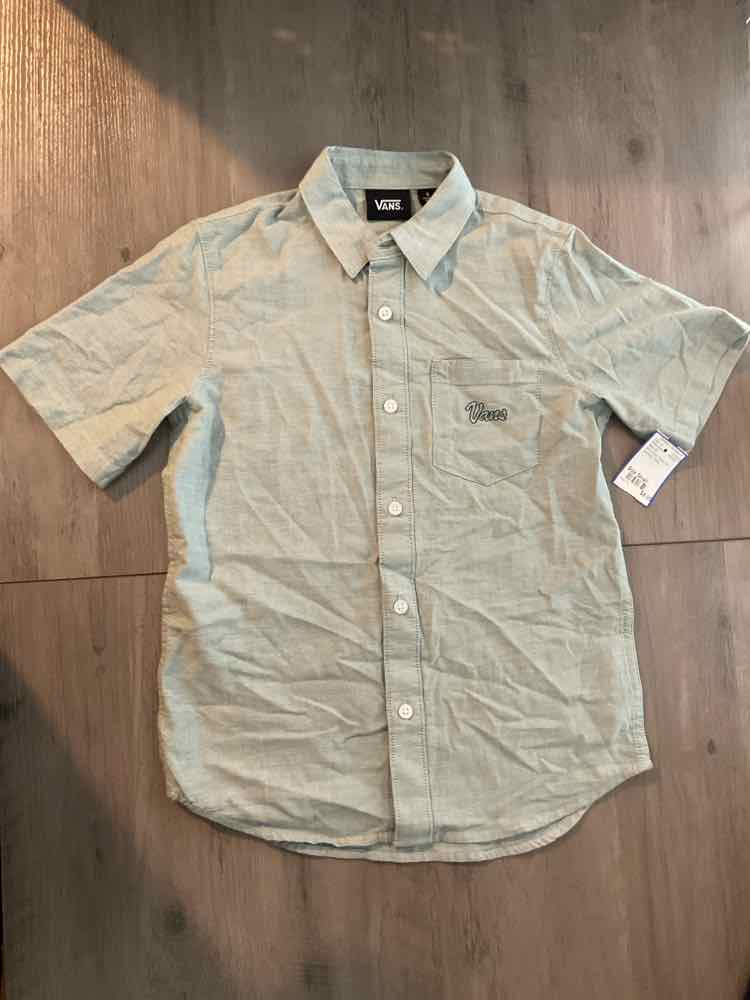 Vans (C) Mint Green Youth Size Small Boy's ButtondownSS