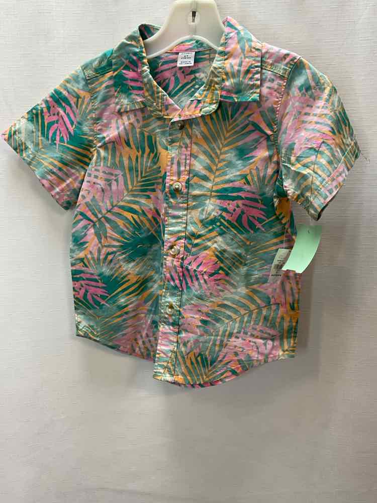 Old Navy (C) Hawaiian Print Toddler Size 3T ButtondownSS