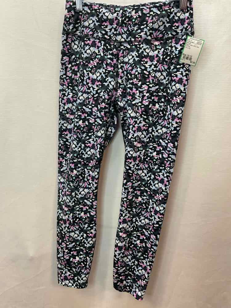 Avia (E) Black Purple Youth Size 10-12 AthleticLeggings