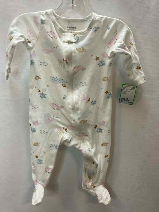 Carters (C) Animal Print Infant Size 6 MO 1PCSleepwear