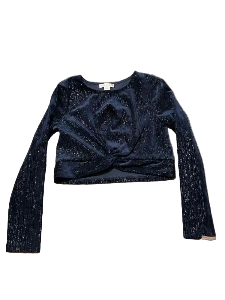 Knitworks (D) Navy Youth Size 12 Girl's LSTop