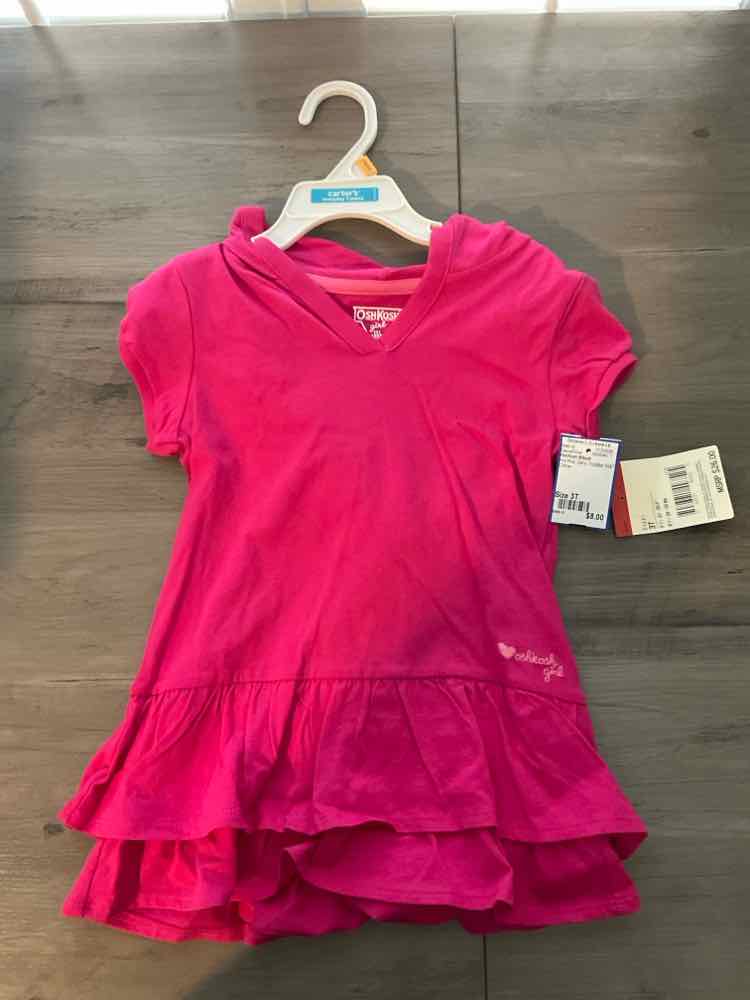 OshKosh BGosh Hot Pink Toddler Size 3T Girl's CasualDress