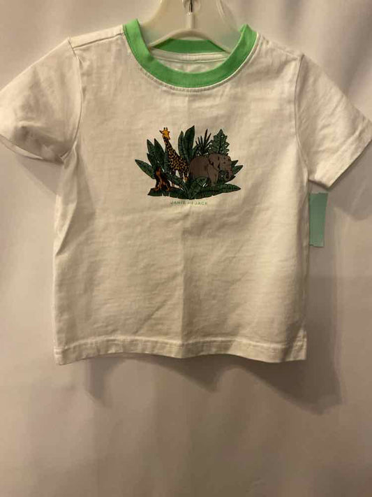 Janie and Jack (A) White Green Infant Size 18-24 MO SSTop