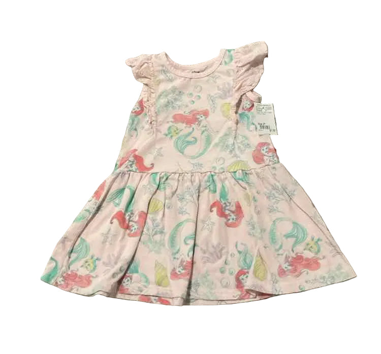 Disney (B) Green Pink Toddler Size 2T Girl's CasualDress