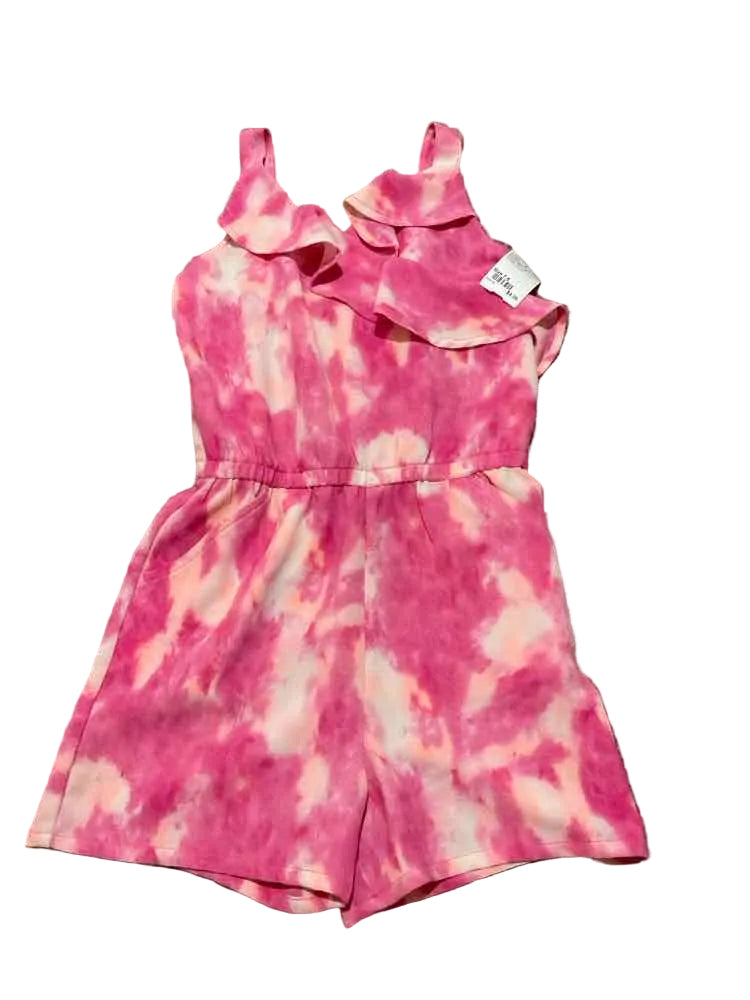 Wonder Nation (E) Orange Pink Youth Size 7-8 Girl's CasualRomper