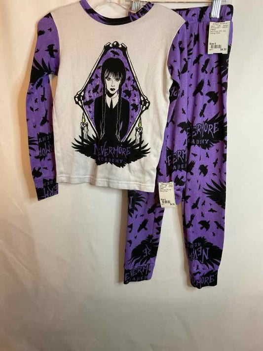 D Brand Black Purple Youth Size 6 2PCSleepwear