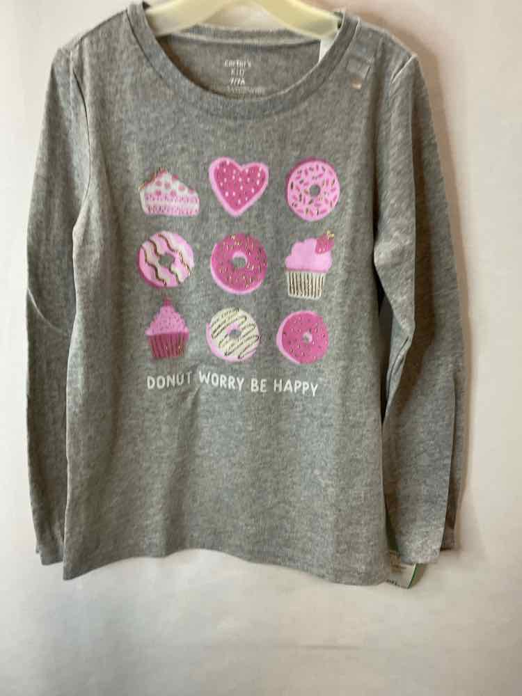 Carters (C) Gray Youth Size 7 LSTop