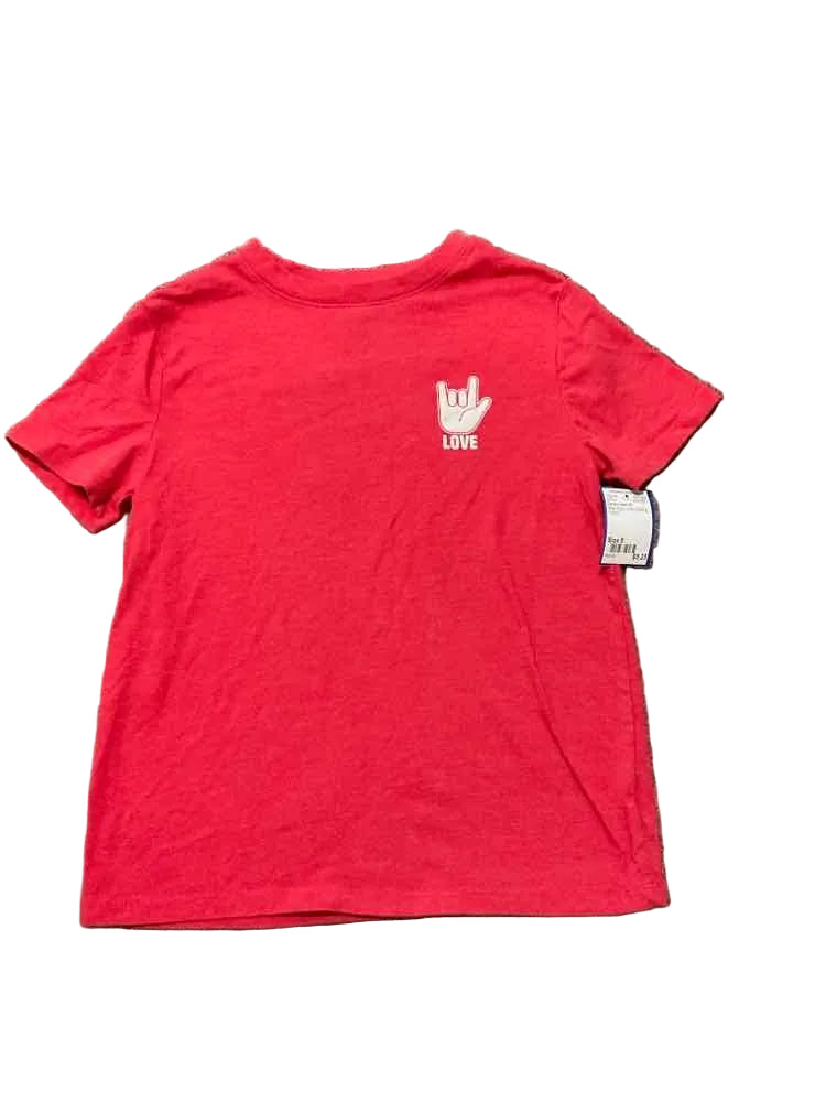 Cat and Jack (D) Red Youth Size 8 Boy's SSTop