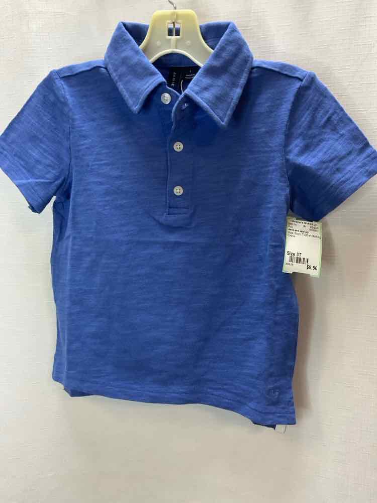 Janie and Jack (A) Blue Toddler Size 3T Polo