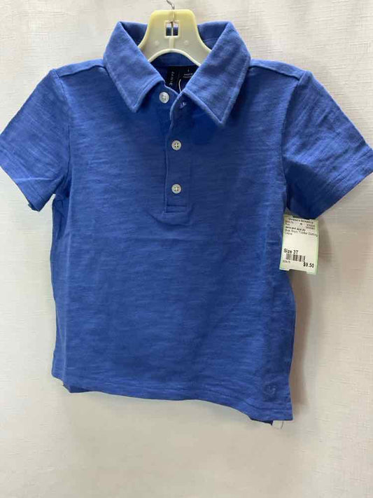 Janie and Jack (A) Blue Toddler Size 3T Polo
