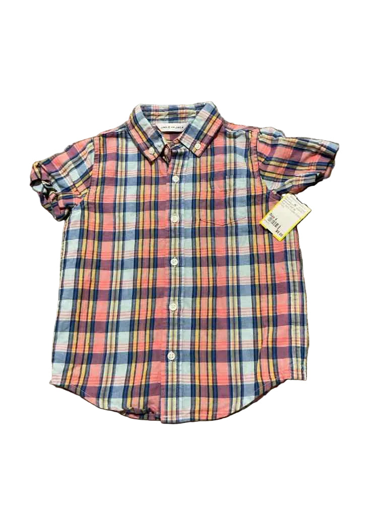 Janie and Jack (A) Plaid Toddler Size 4 Boy's ButtondownSS