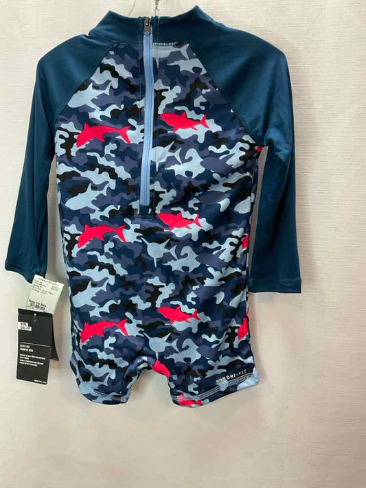 Hurley (C) Blue Pink Infant Size 18 MO 1PCSwimwear